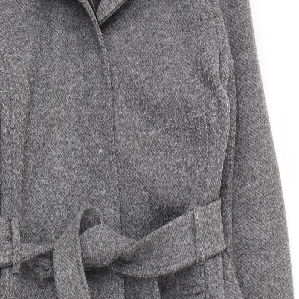 Warehouse Womens Grey   Overcoat Coat Size 14  Button