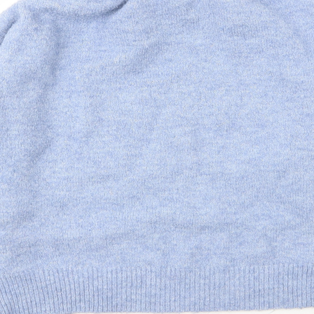 New Look Womens Blue Roll Neck  Acrylic Pullover Jumper Size M