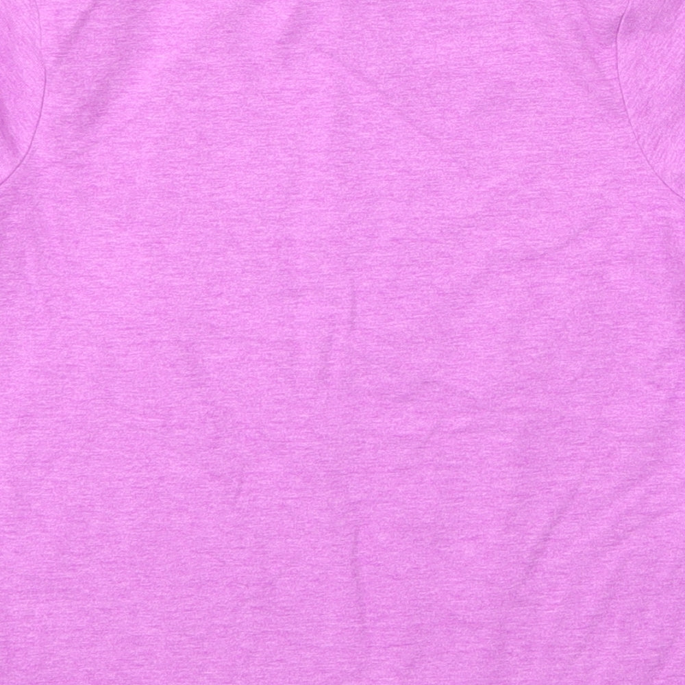 NEXT Girls Purple  Cotton Basic T-Shirt Size 7 Years Round Neck  - Watermelon