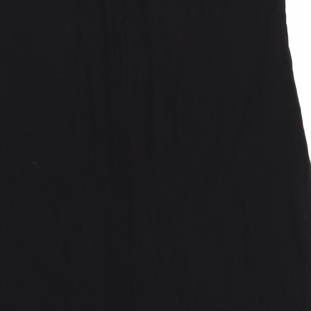 Boohoo Womens Black  Viscose Maxi  Size 28  Roll Neck