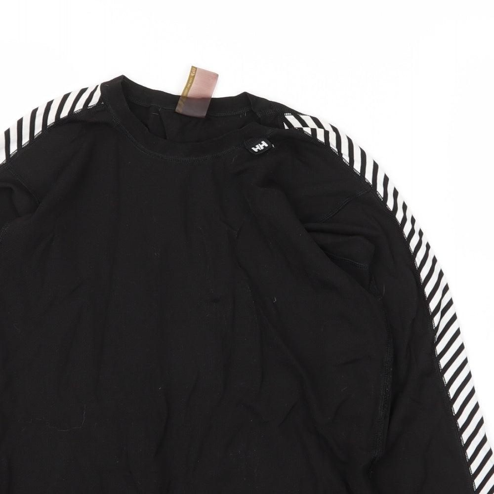 Helly Hansen Womens Black  Polypropylene Basic T-Shirt Size M Round Neck