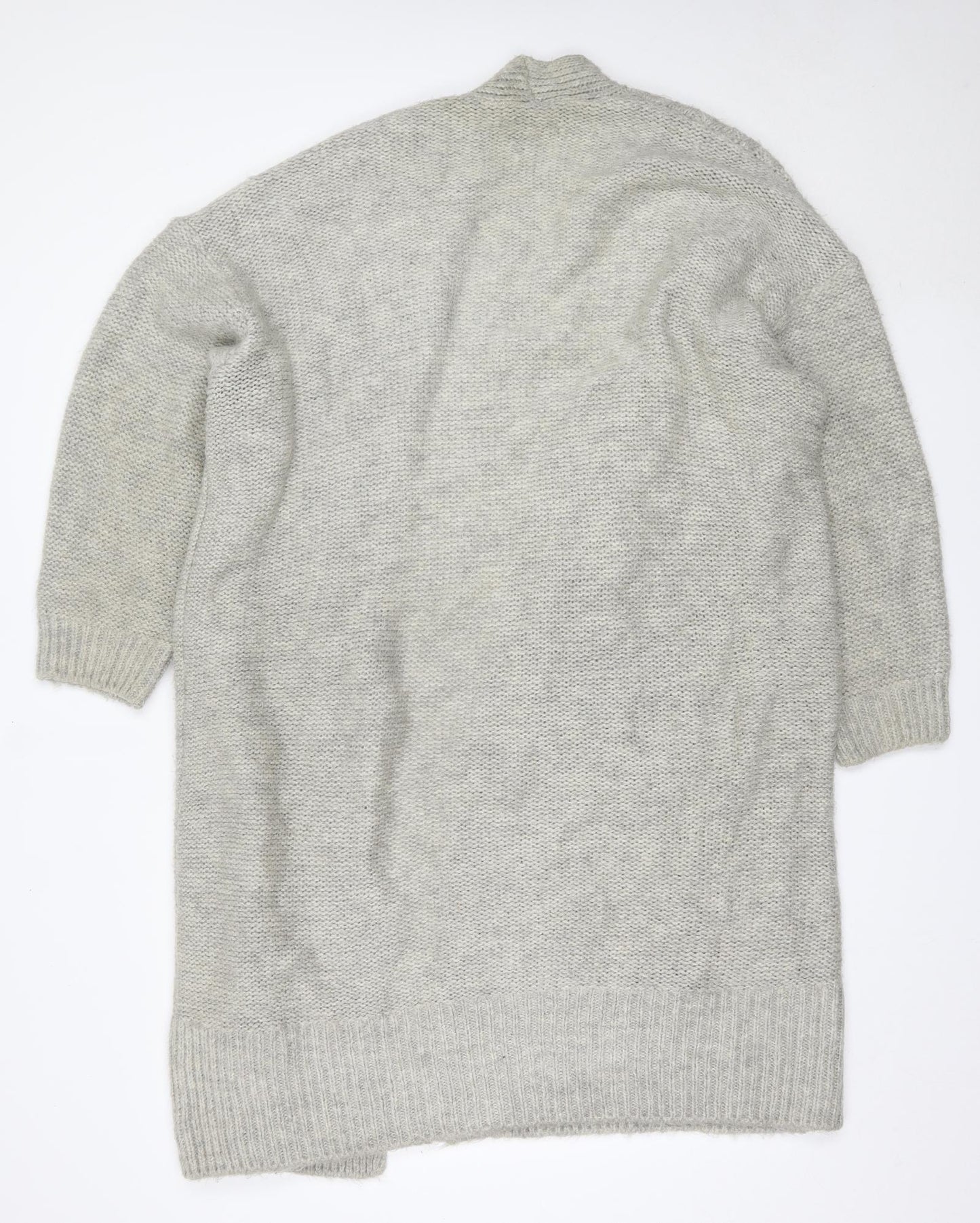 F&F Womens Grey Round Neck  Acrylic Cardigan Jumper Size 22