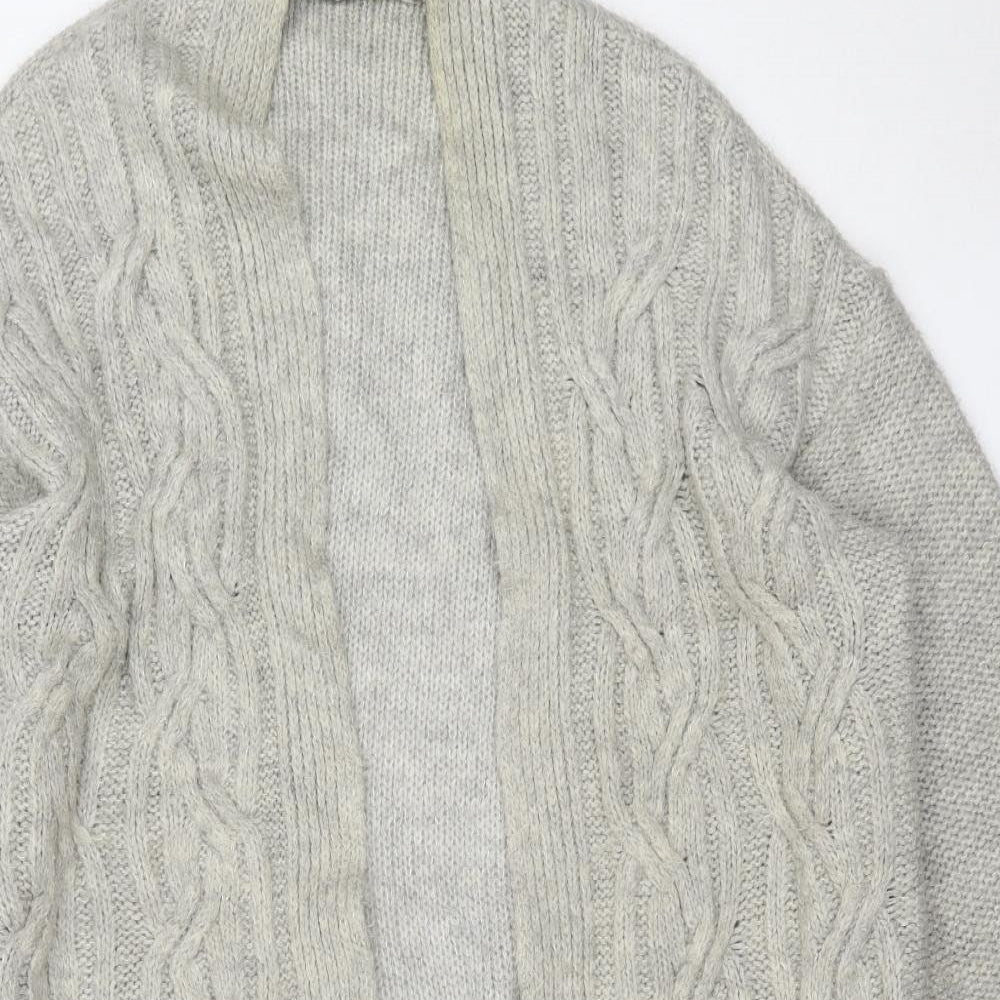 F&F Womens Grey Round Neck  Acrylic Cardigan Jumper Size 22