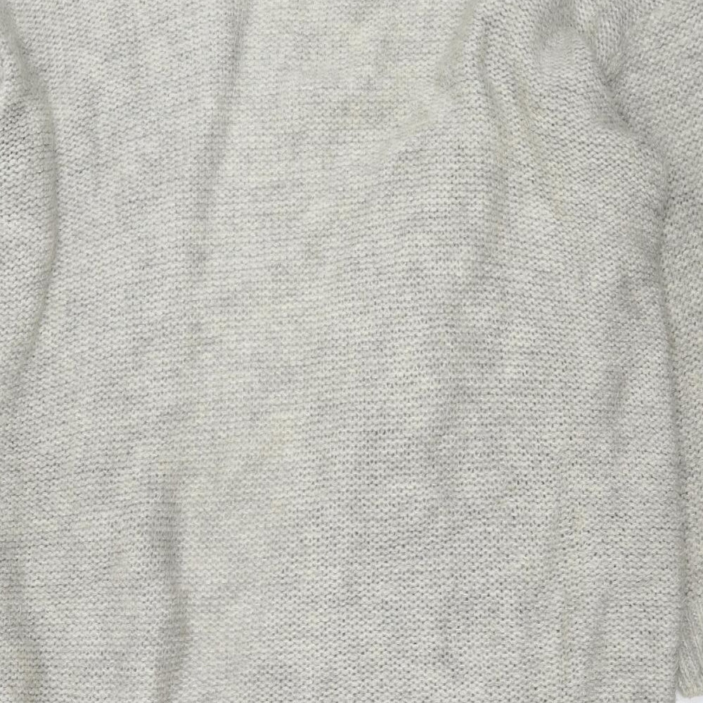 F&F Womens Grey Round Neck  Acrylic Cardigan Jumper Size 22