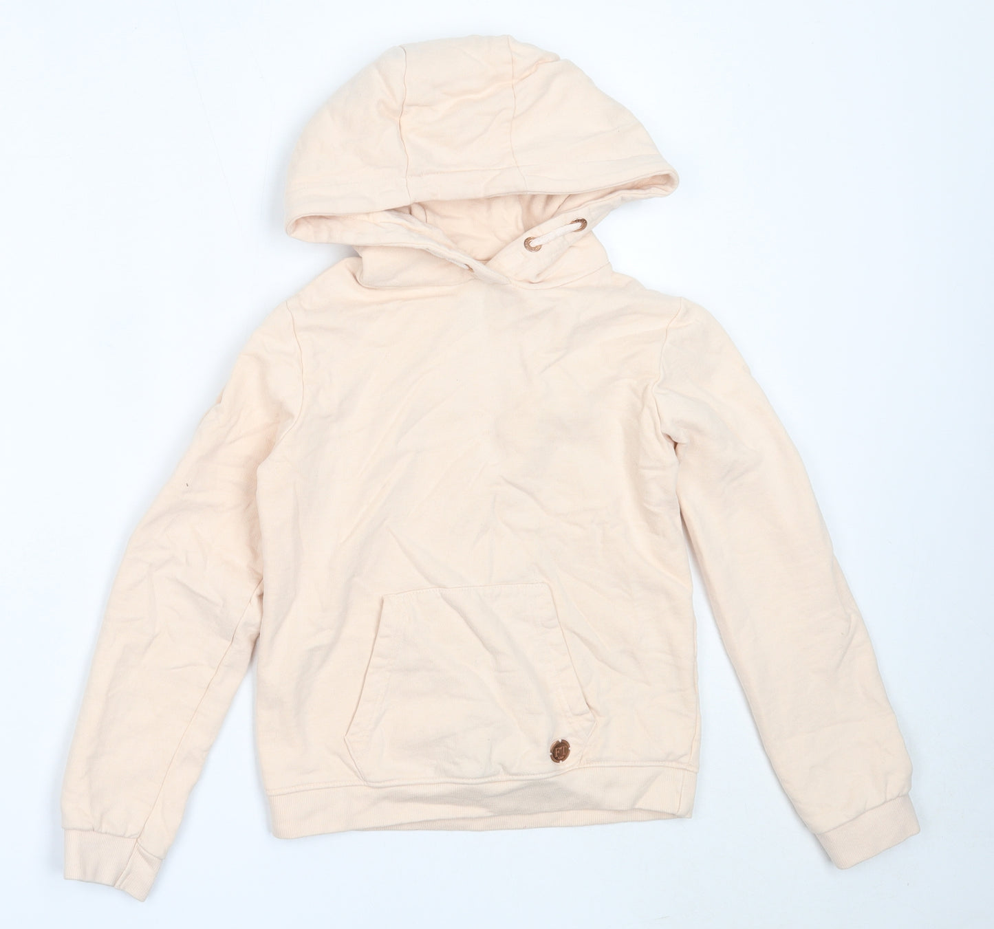 Firetrap Girls Beige  Cotton Pullover Hoodie Size 9-10 Years