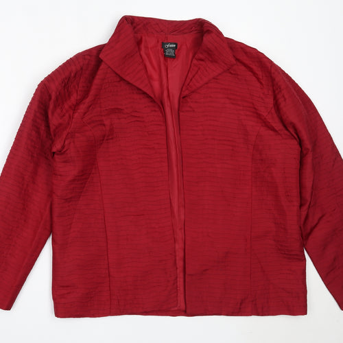Fusion Womens Red   Jacket Blazer Size L