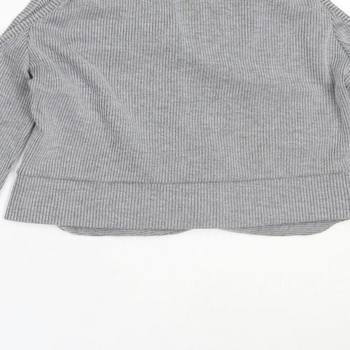 Miss Selfridge Womens Grey Round Neck  Polyester Pullover Jumper Size 14