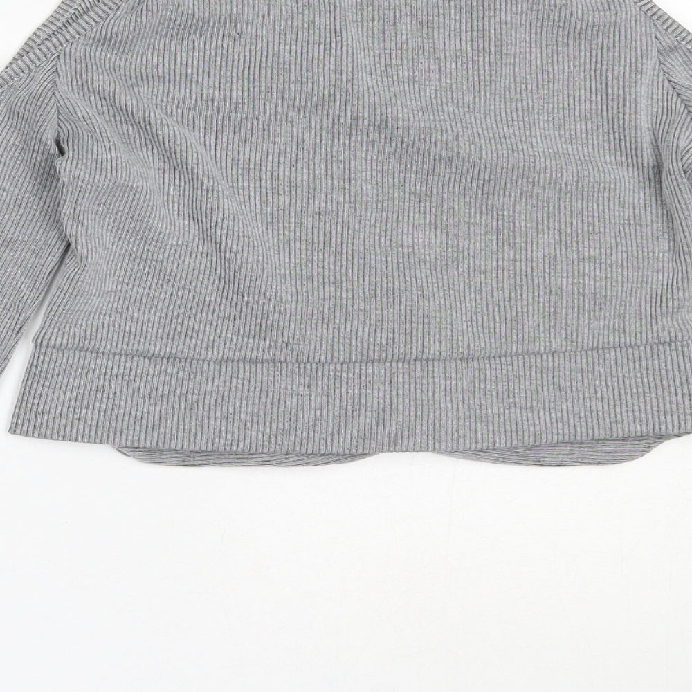 Miss Selfridge Womens Grey Round Neck  Polyester Pullover Jumper Size 14