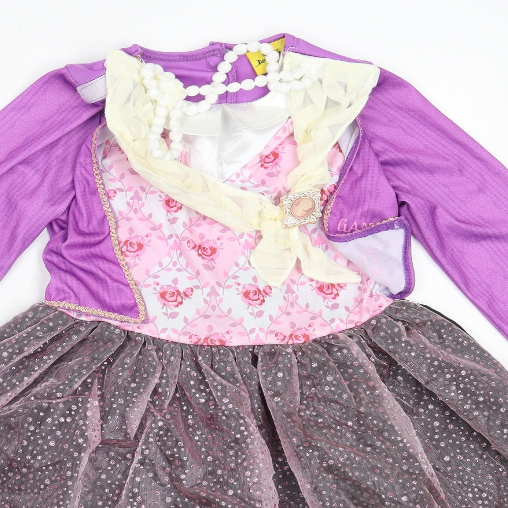 George Girls Purple  Polyester Tutu Dress  Size 7-8 Years  Round Neck  - fancy dress