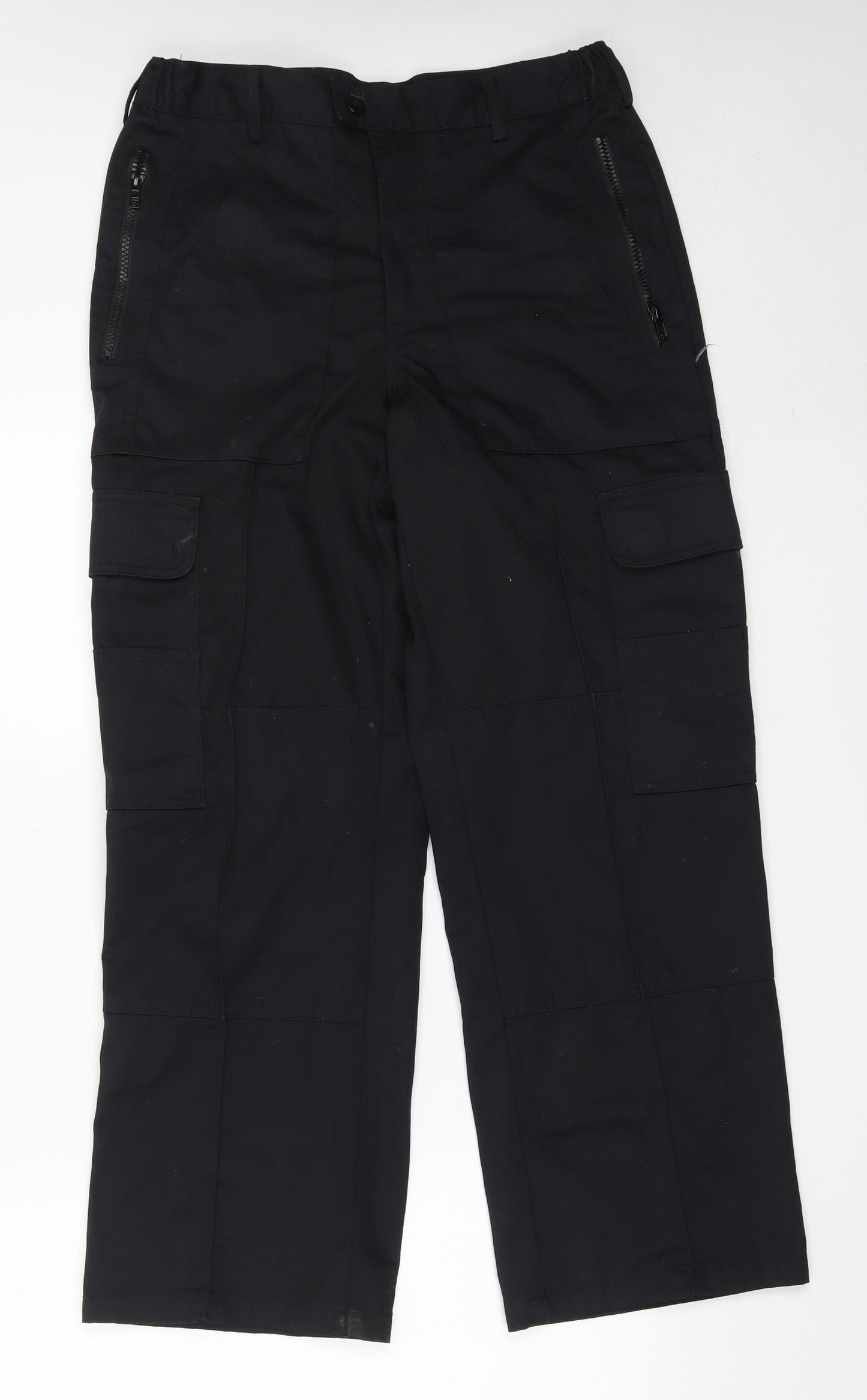 Preworn Mens Black  Polyester Cargo Trousers Size 30 in L29 in Regular
