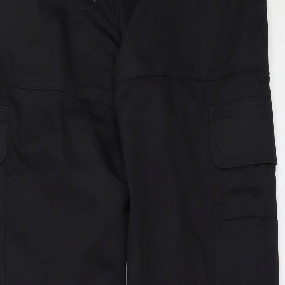 Preworn Mens Black  Polyester Cargo Trousers Size 30 in L29 in Regular