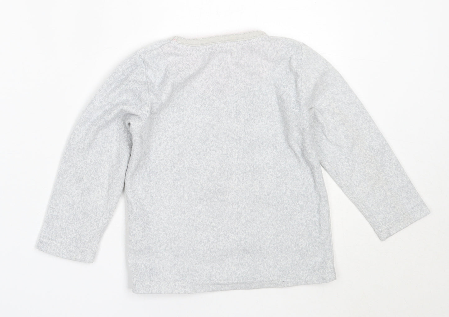 Young Dimension Girls Grey Solid Polyester Top Pyjama Top Size 2-3 Years