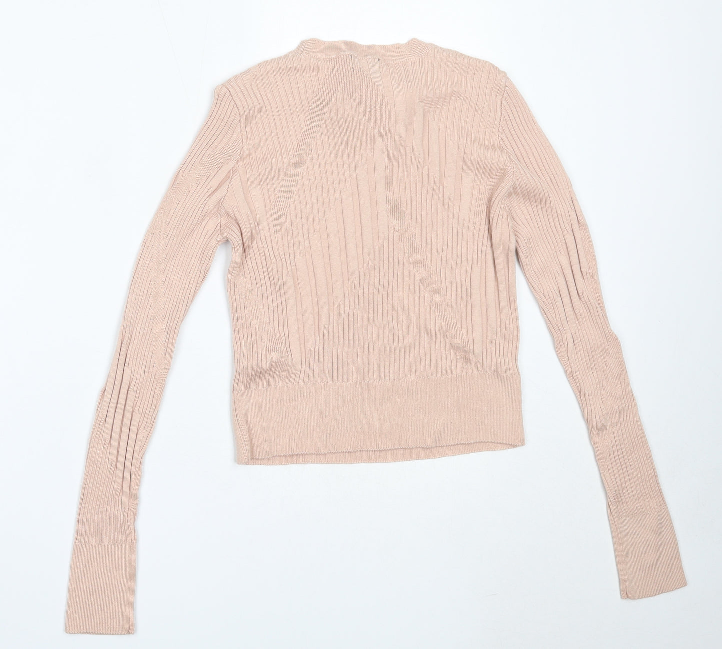 Topshop Womens Pink Round Neck  Viscose Pullover Jumper Size 12