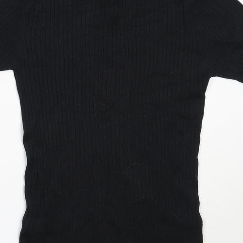 Boohoo Mens Black  Viscose  Polo Size S Collared