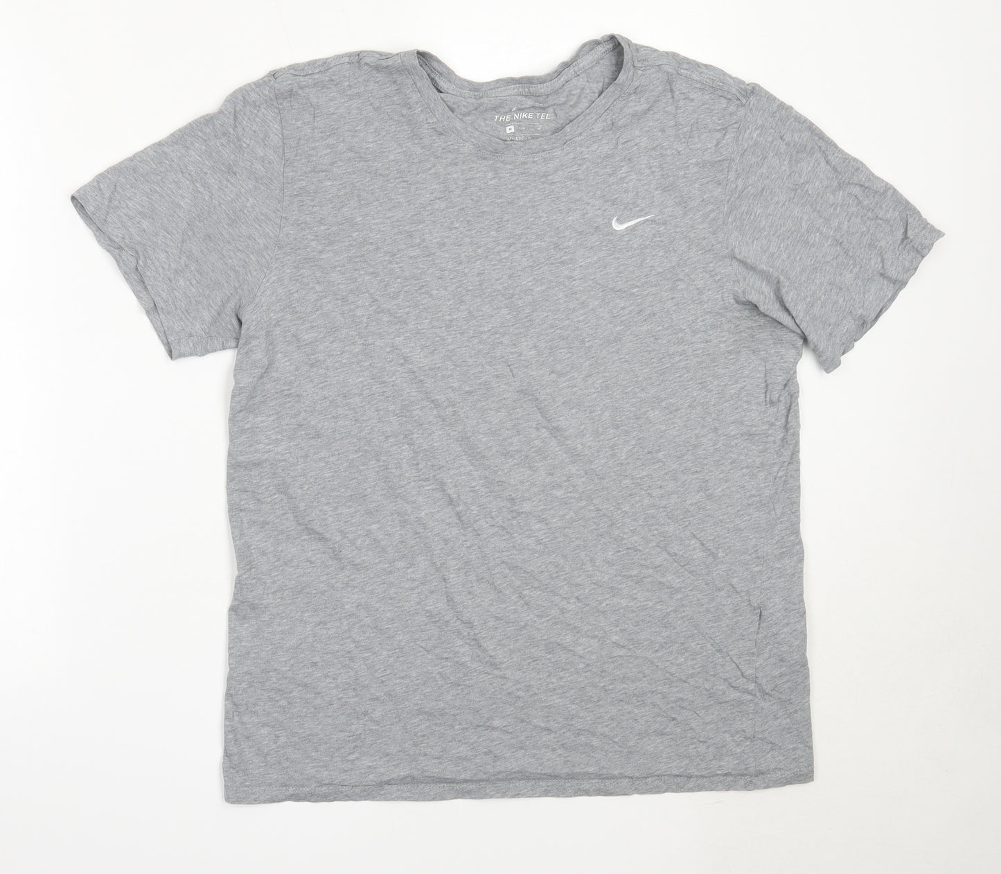 Nike Mens Grey  Cotton  T-Shirt Size M Round Neck