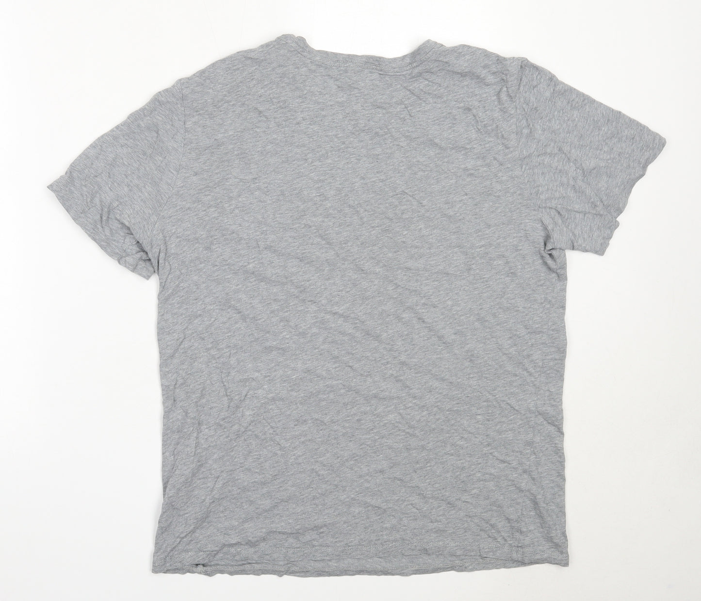 Nike Mens Grey  Cotton  T-Shirt Size M Round Neck