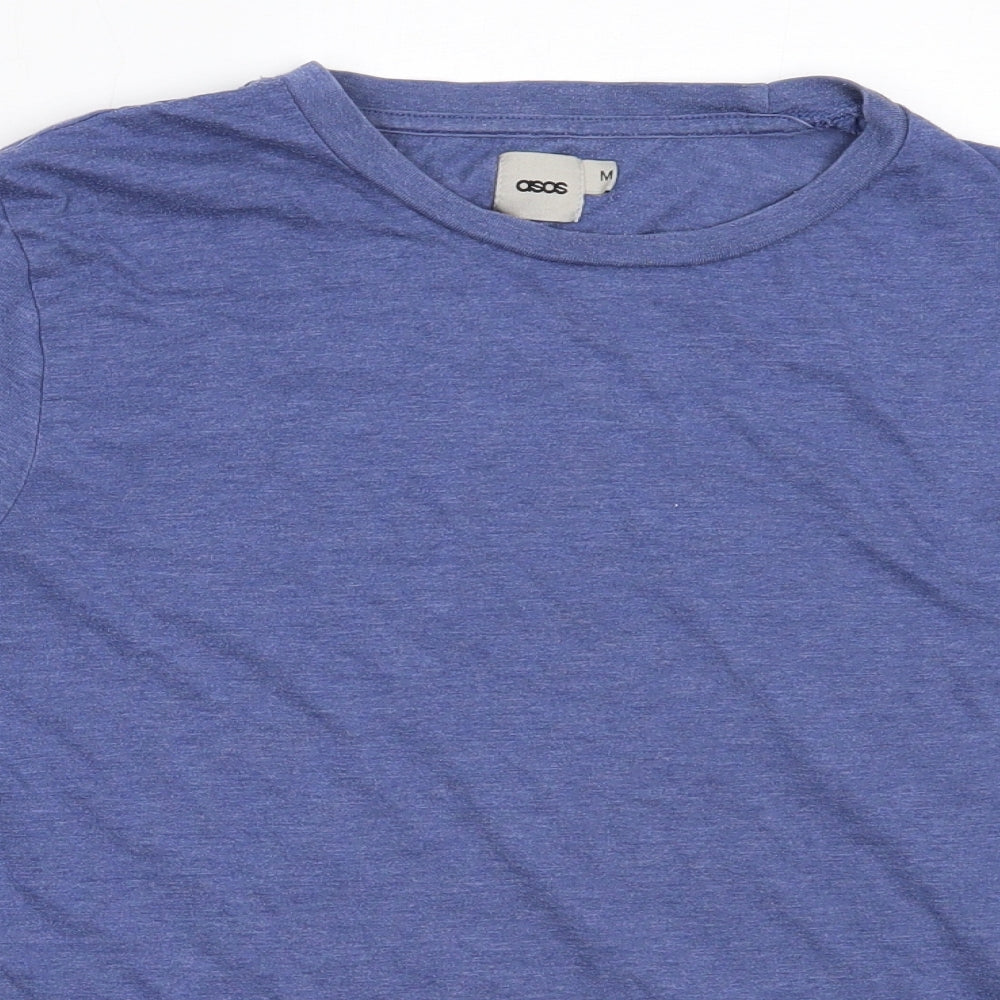 ASOS Mens Blue  Cotton  T-Shirt Size M Round Neck