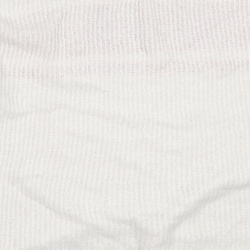 H&M Womens Ivory Round Neck  Acrylic Pullover Jumper Size M