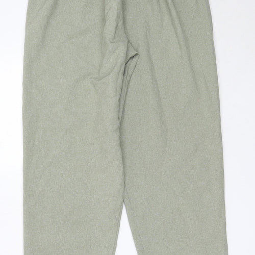 Classic Womens Green  Polyester Trousers  Size 12 L25.5 in Regular