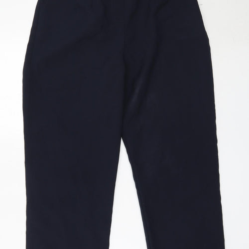 Sarah Hamilton Womens Blue  Polyester Trousers  Size 14 L24.5 in Regular