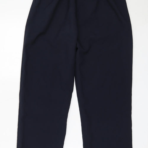 Sarah Hamilton Womens Blue  Polyester Trousers  Size 14 L24.5 in Regular