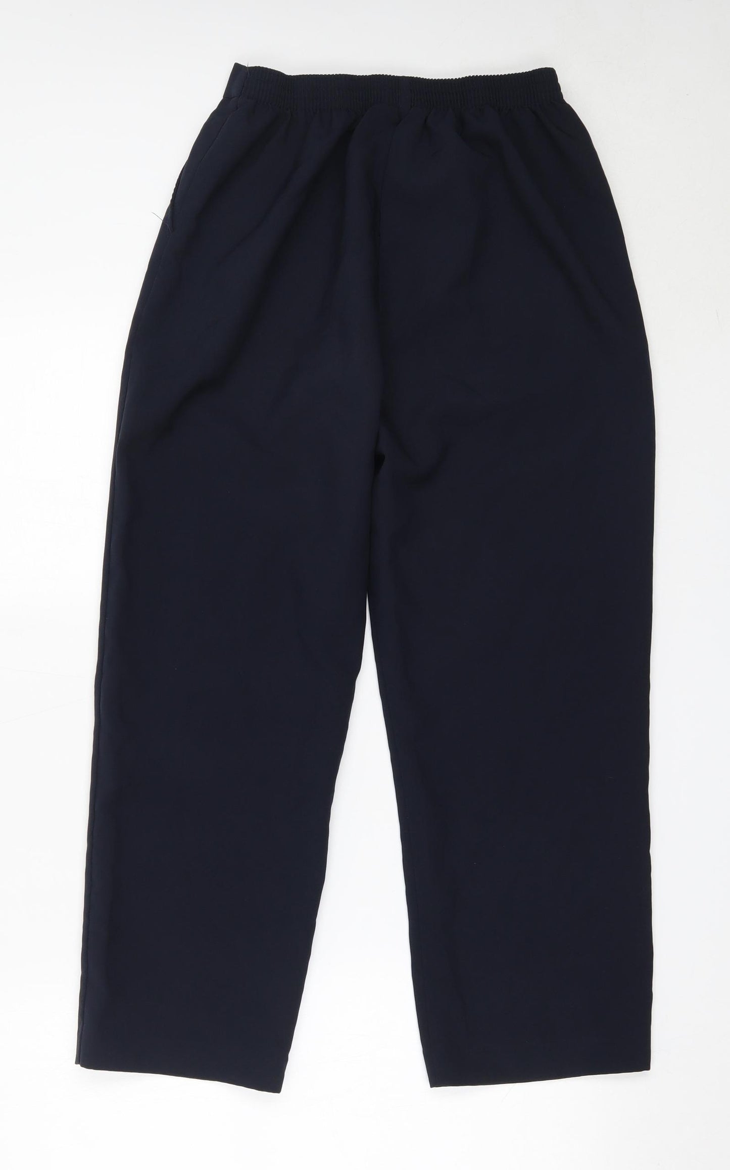 Sarah Hamilton Womens Blue  Polyester Trousers  Size 14 L24.5 in Regular