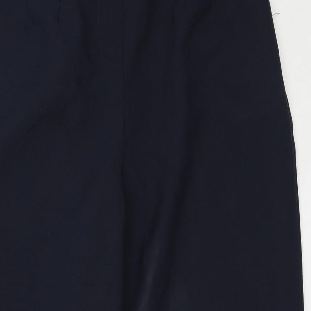 Sarah Hamilton Womens Blue  Polyester Trousers  Size 14 L24.5 in Regular