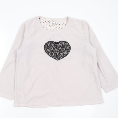 La Maguise Womens Purple Solid Polyester Top Pyjama Top Size S   - heart