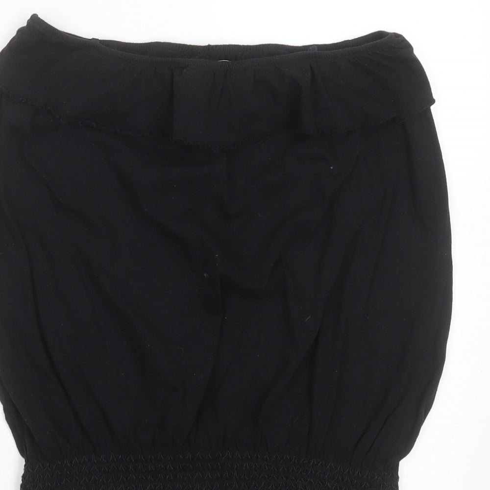 STORE TWENTY ONE Womens Black  Cotton Basic T-Shirt Size 16 Off the Shoulder