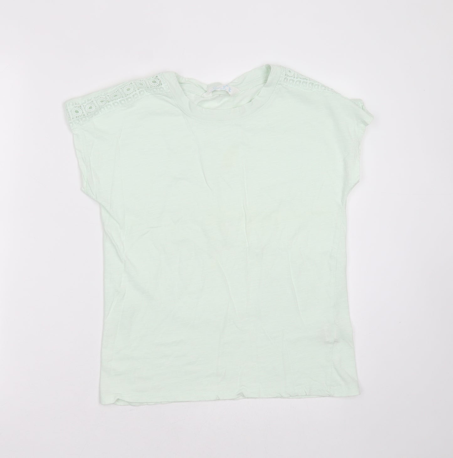 Primark Womens Green  Cotton Basic T-Shirt Size XS Round Neck