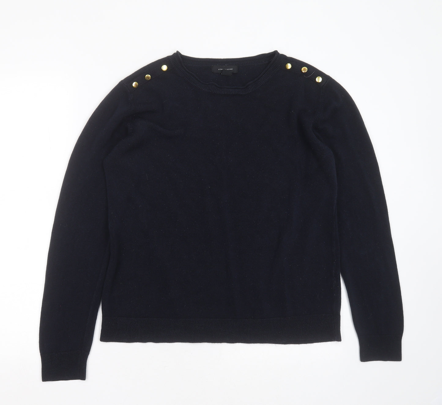 Primark Womens Blue Round Neck  Acrylic Pullover Jumper Size 16