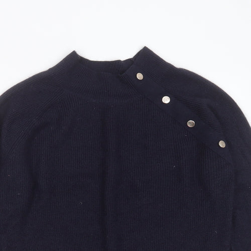 F&F Womens Blue Round Neck  Acrylic Pullover Jumper Size 6