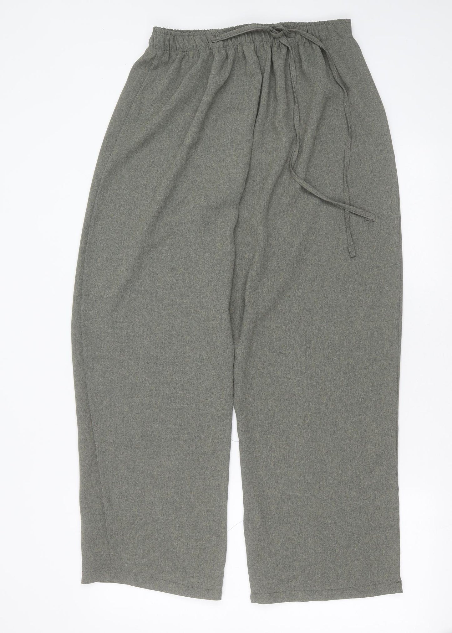 Preworn Womens Green  Polyester Blend Trousers  Size 28 in L27 in Regular