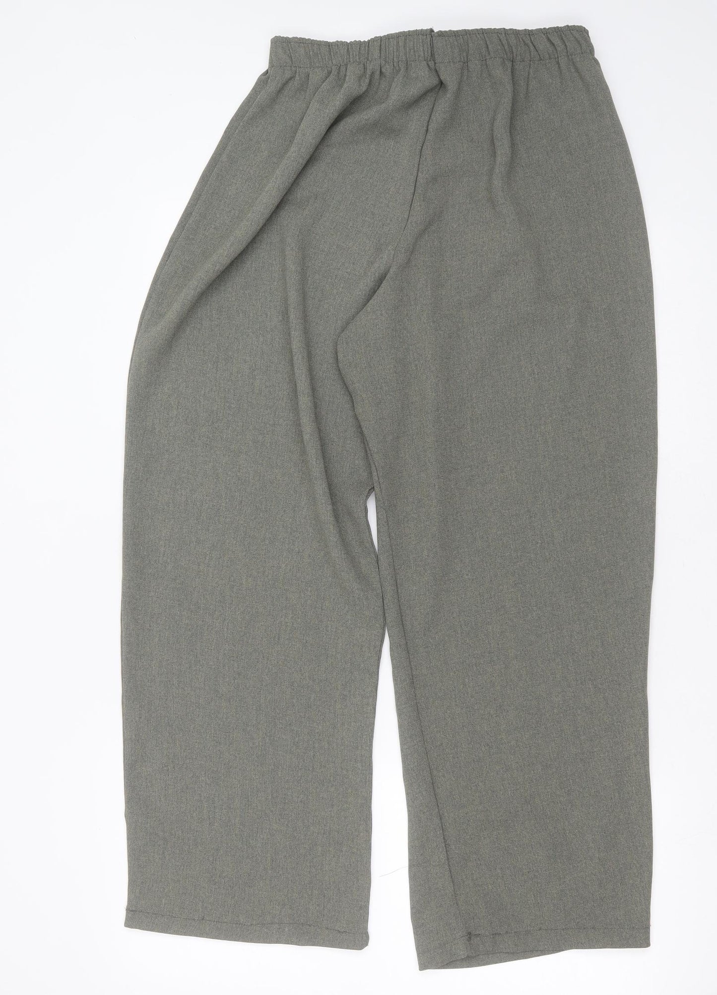 Preworn Womens Green  Polyester Blend Trousers  Size 28 in L27 in Regular