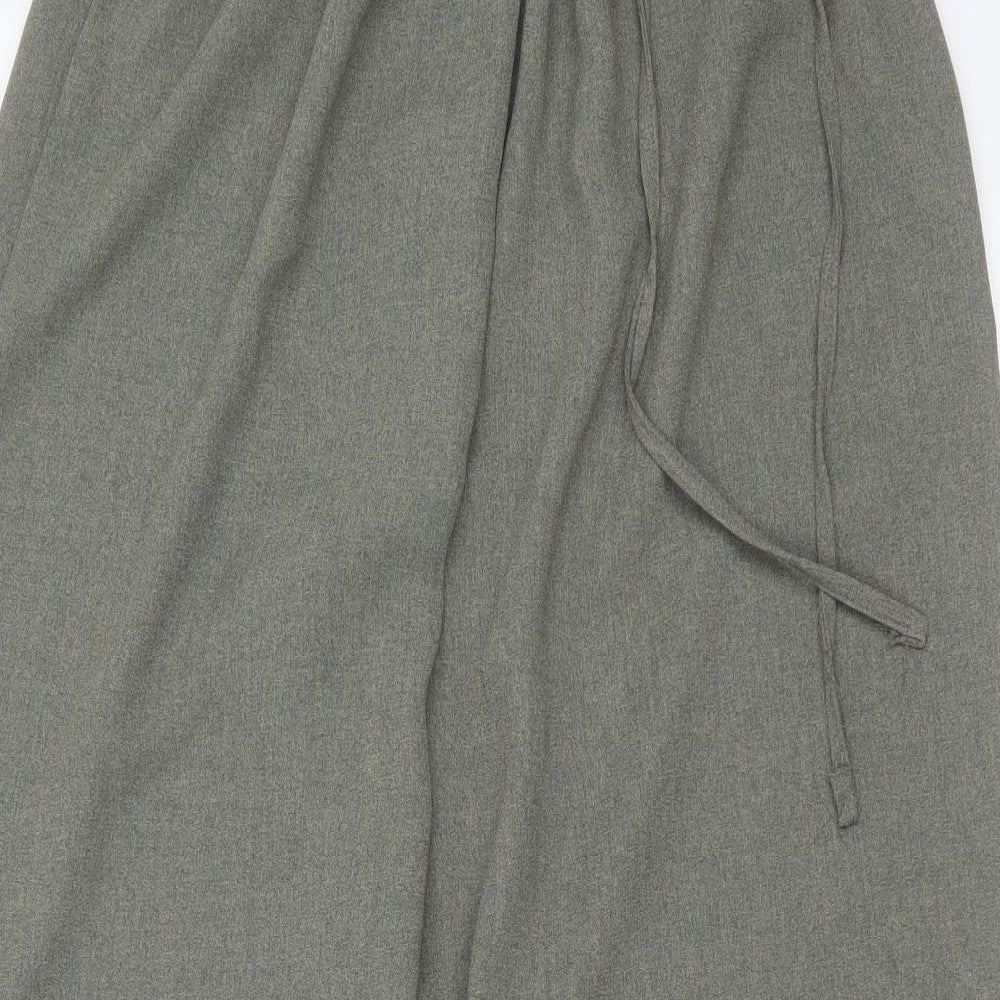 Preworn Womens Green  Polyester Blend Trousers  Size 28 in L27 in Regular