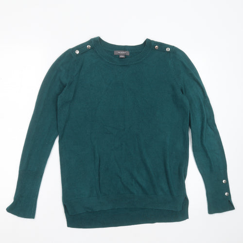 Primark Womens Green Round Neck  Acrylic Pullover Jumper Size S