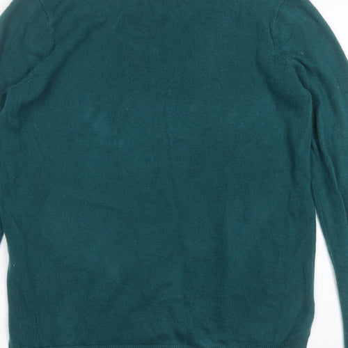 Primark Womens Green Round Neck  Acrylic Pullover Jumper Size S