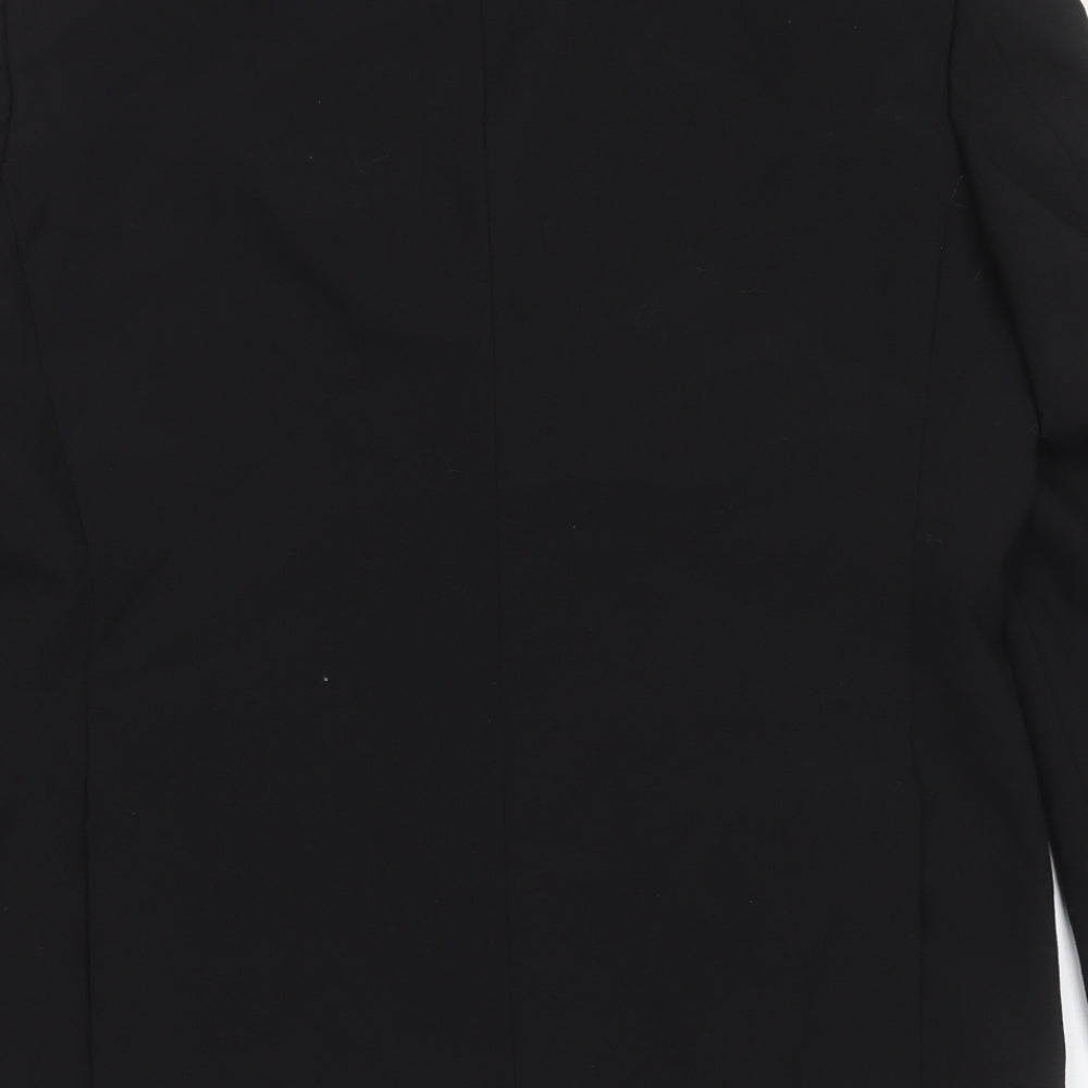 1860 Menswear Mens Black  Polyester Jacket Suit Jacket Size 40