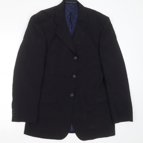 Principles Mens Black  Wool Jacket Suit Jacket Size 38