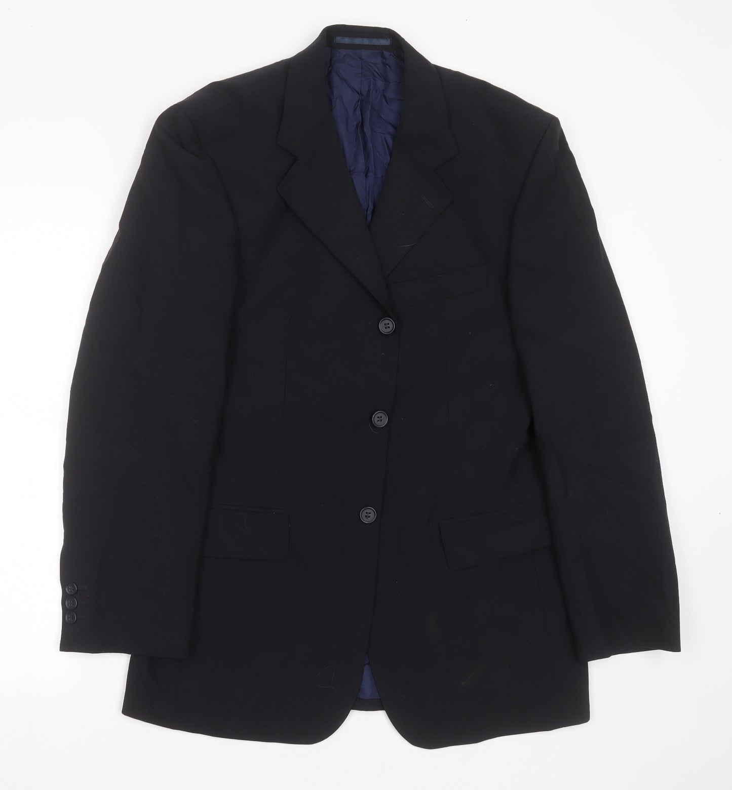 Principles Mens Black  Wool Jacket Suit Jacket Size 38