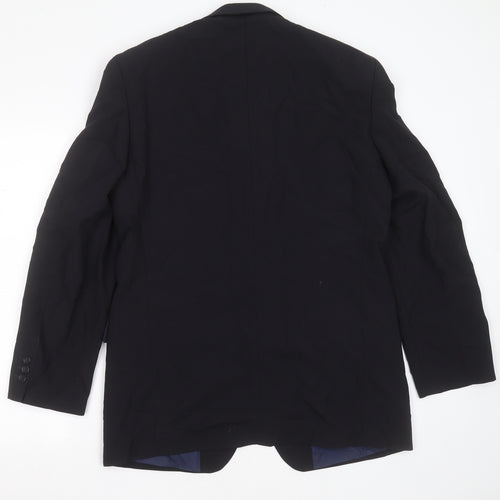 Principles Mens Black  Wool Jacket Suit Jacket Size 38