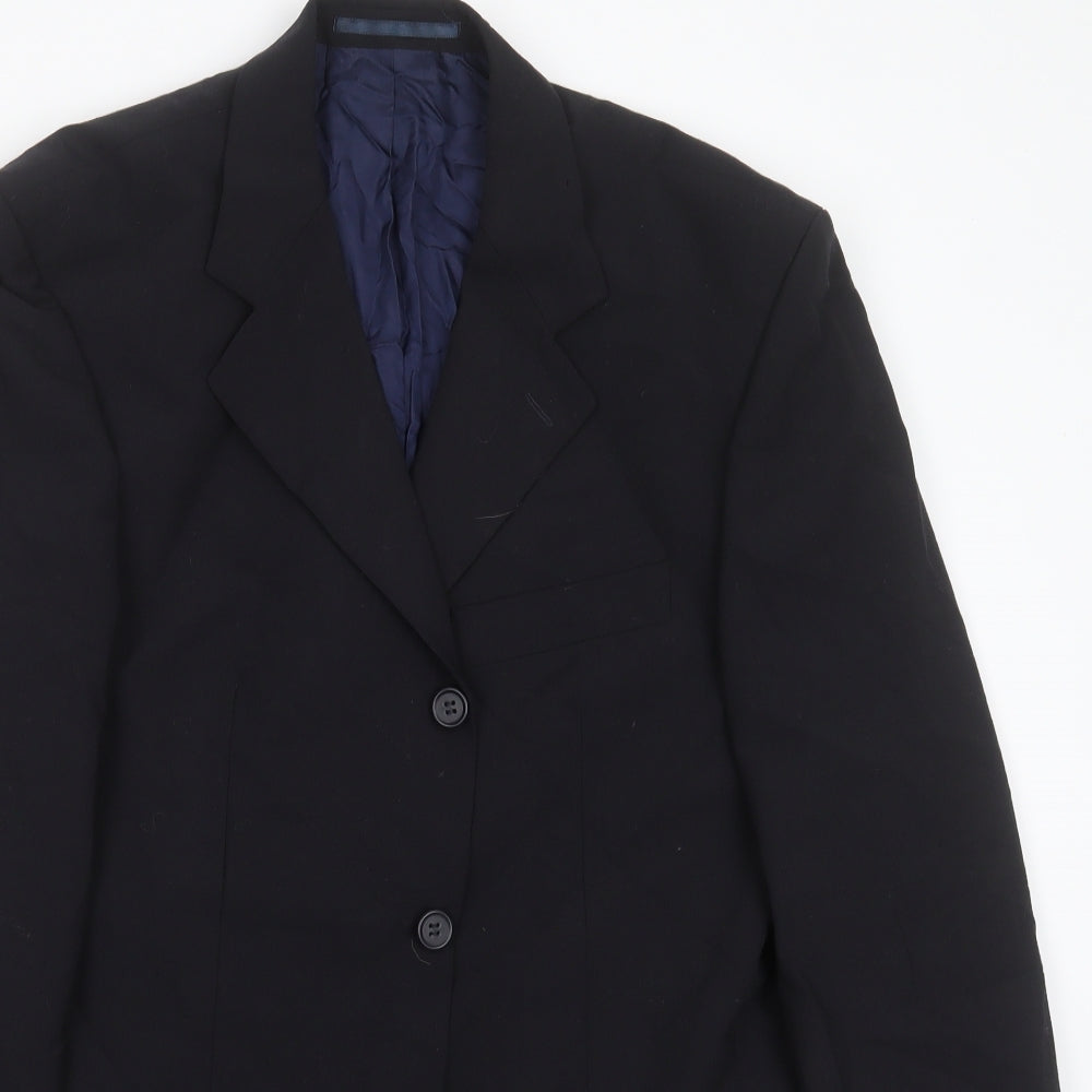 Principles Mens Black  Wool Jacket Suit Jacket Size 38