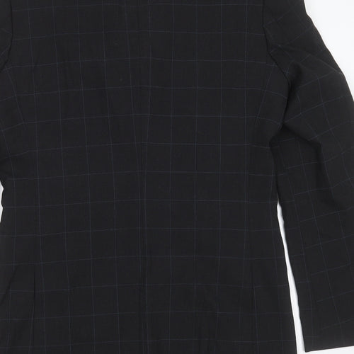 Burton Mens Grey Check Polyester Jacket Suit Jacket Size 38