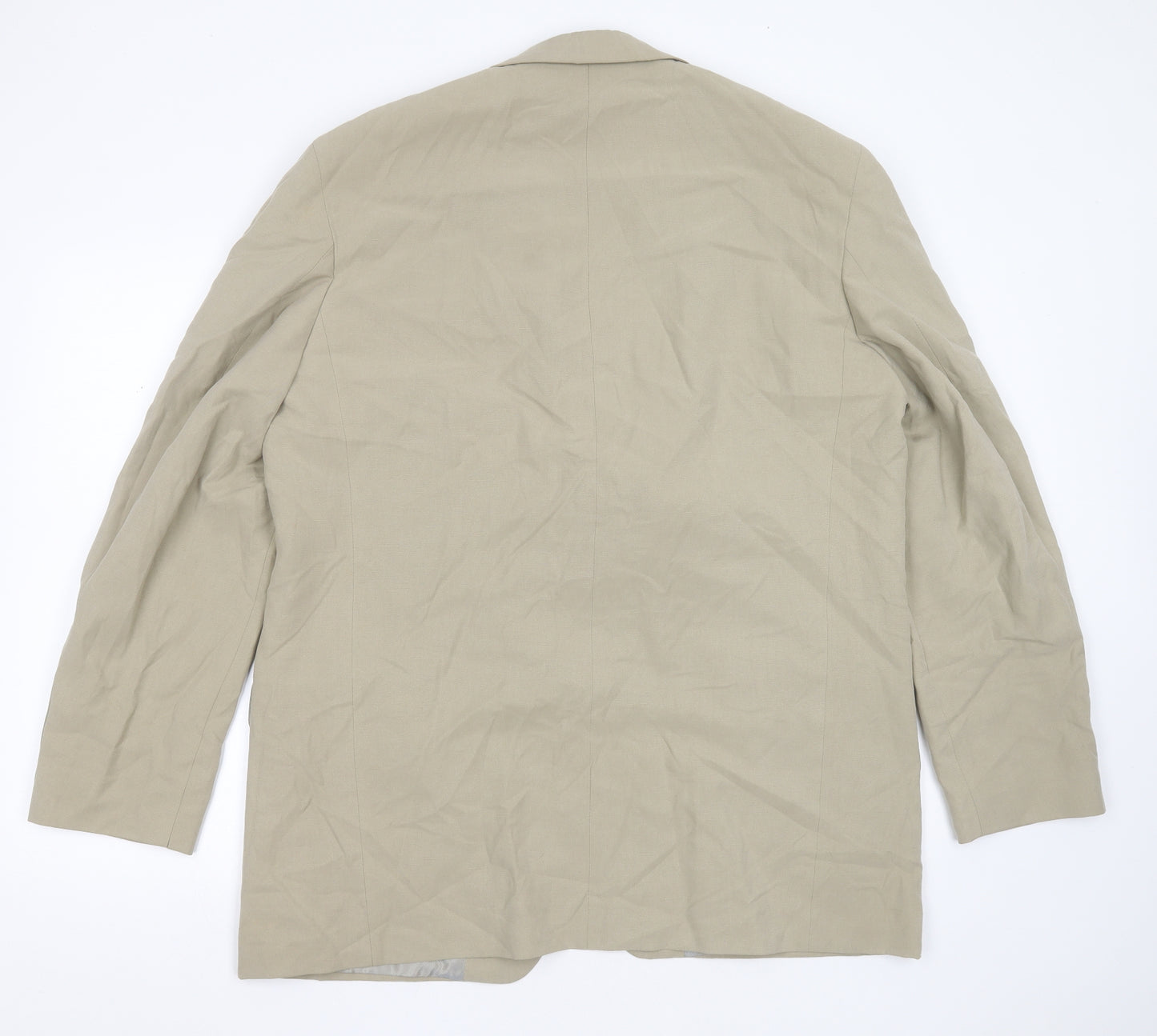 Marks and Spencer Mens Beige  Lyocell Jacket Suit Jacket Size 44