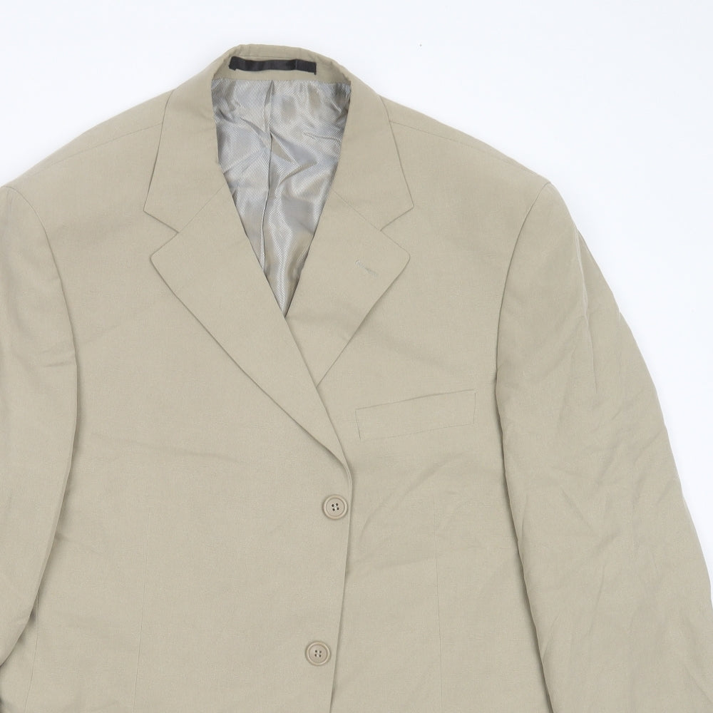 Marks and Spencer Mens Beige  Lyocell Jacket Suit Jacket Size 44