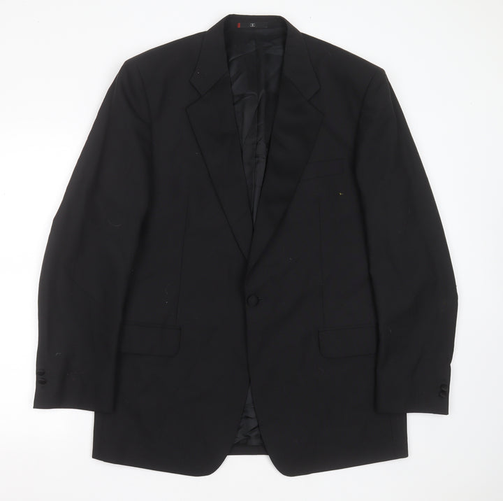 cito citterio Mens Black  Wool Jacket Suit Jacket Size 42