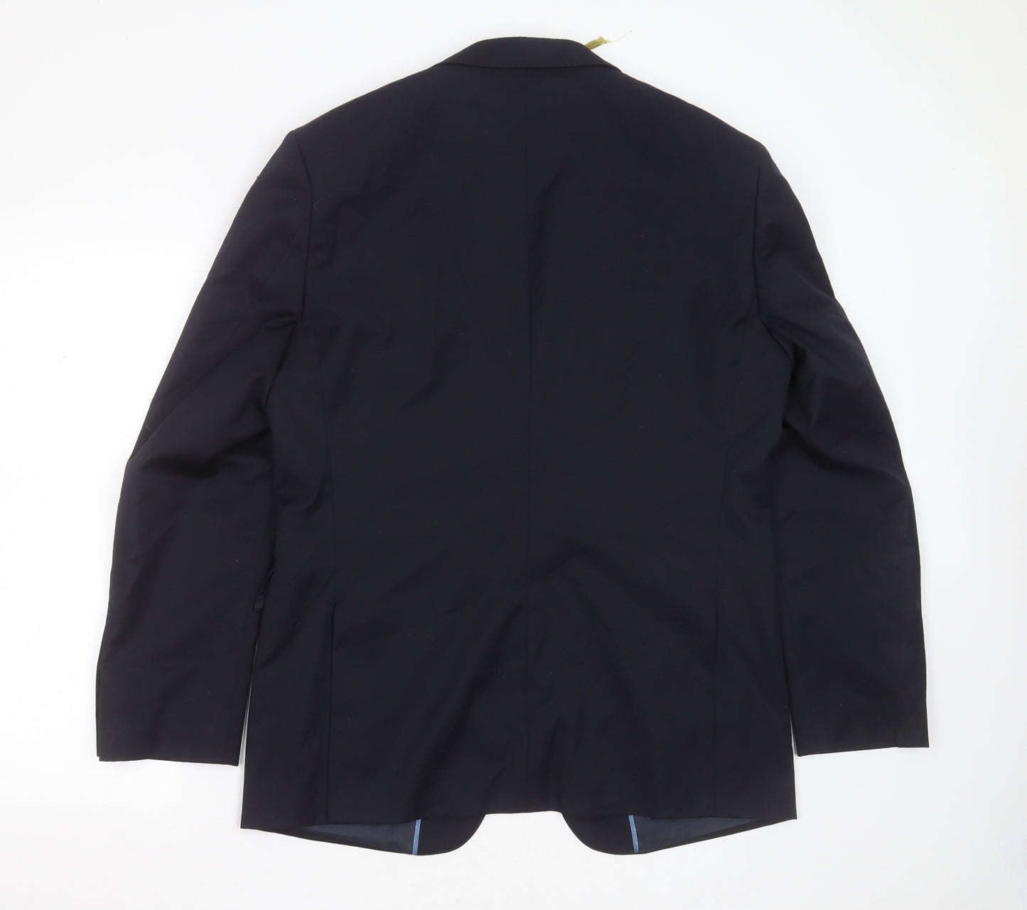 VAN KOLLEM Mens Blue  Wool Jacket Suit Jacket Size 40