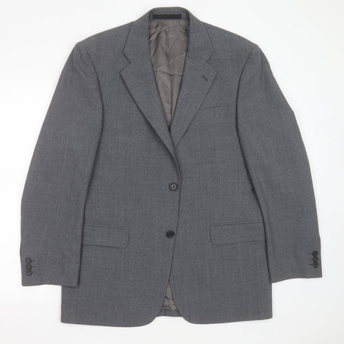 Marks and Spencer Mens Grey  Polyester Jacket Suit Jacket Size 40