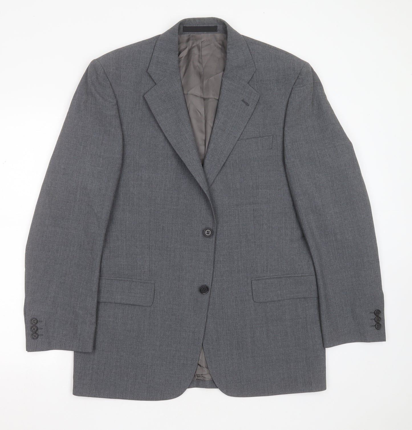 Marks and Spencer Mens Grey  Polyester Jacket Suit Jacket Size 40