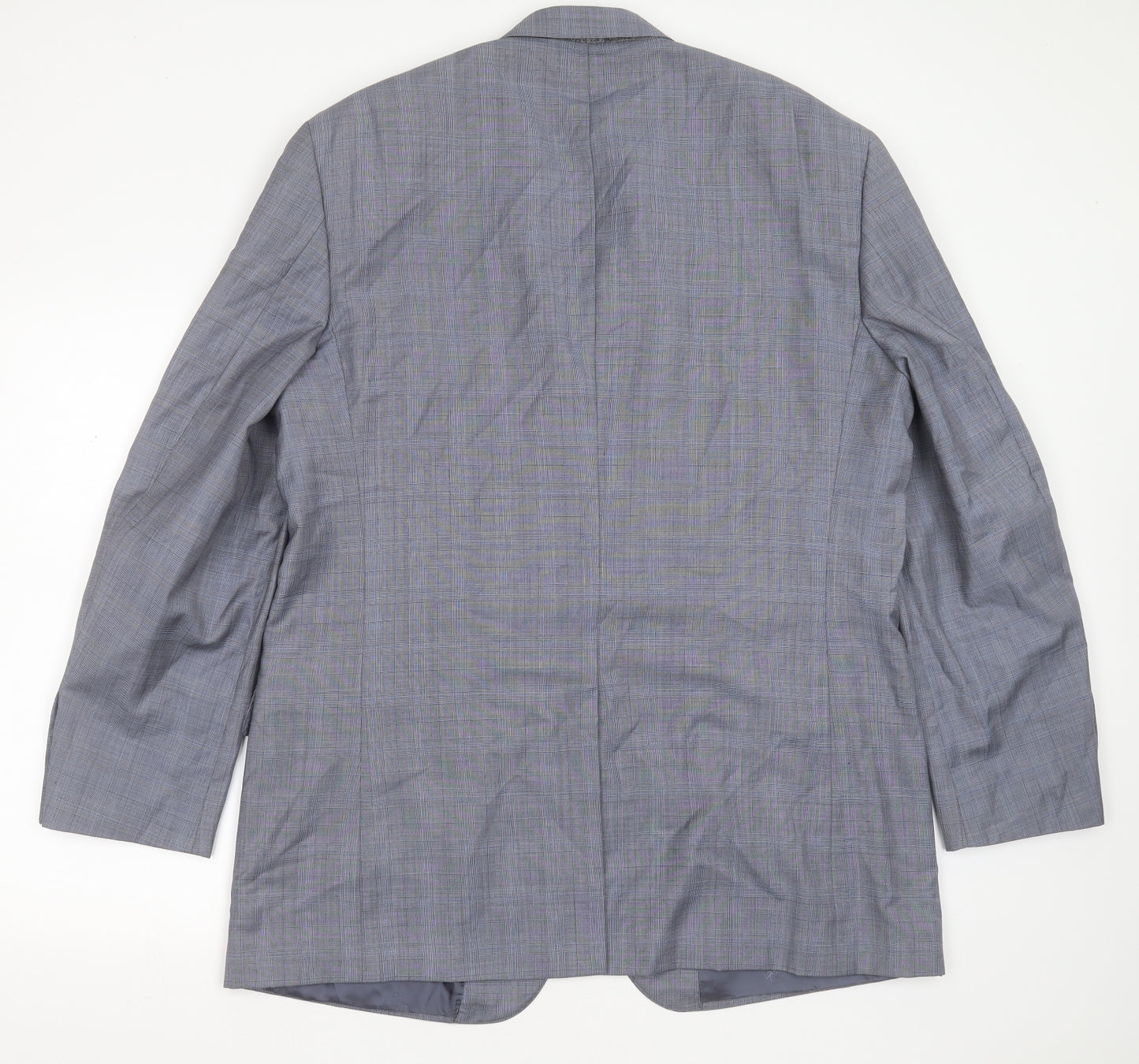 Jos. A. Bank Mens Blue Check Wool Jacket Suit Jacket Size 46